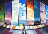 Konachan.com - 303406 awoino clouds original planet scenic signed sky spring stars summer