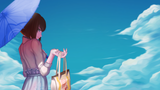 klk - satsuki short hair casual shopping parasol clouds