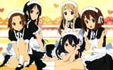 Konachan.com - 72882 akiyama_mio hirasawa_yui horiguchi_yukiko k-on! kotobuki_tsumugi maid nakano_azusa tainaka_ritsu