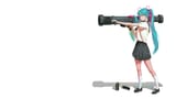 Miku with a rocket launcher
