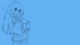 toradora - taiga sword sketch blue