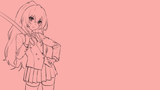 toradora - taiga sword sketch pink
