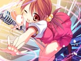 Konachan.com - 87731 amakara_surume brown_hair dress kaai_yuki microphone vocaloid wink