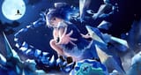 yande.re 690620 cirno kirisame_marisa shun&#039;ya_(daisharin36) skirt_lift touhou wings witch