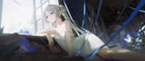 Konachan.com - 369181 3d book building dacheng_ad dress flowers frieren gray_hair green_eyes long_hair no_bra pointed_ears ribbons sousou_no_frieren summer_dress twintails