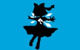 Konachan.com - 69730 blue cirno dress ribbons short_hair silhouette touhou wingsclean