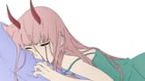 darling_in_the_franxx_zero_two_sleeping_with_green_dress_with_white_background_hd_anime