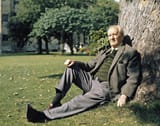 JRR Tolkien under his favourite tree