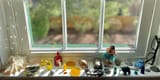 Turned a windowsill into an I Spy book