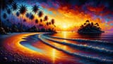 artist-archana-mishra-tropical-beach-during-sunset-01