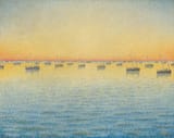 Signac_-_Setting_Sun._Sardine_Fishing._Adagio._Opus_221_from_the_series_The_Sea,_The_Boats,_Concarneau,_1891,_585.1998