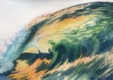 “Wave of Duality” Rebecca Foxon, watercolor, 2018