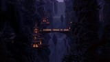 Serene purple waterfall motivational pixelated