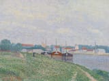 albert_dubois_pillet_-_three_barges_moored_on_the_outskirts_of_an_industrial_town__circa_1886