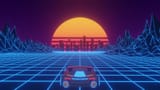 Synthwave Race Towards The 80s