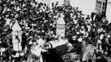 Gandhi&#039;s funeral, New Delhi, India, in 1948