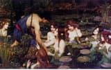 Hylas &amp; the Nymphs-JohnWilliamWaterhouse