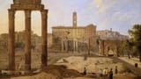 Gaspare Gabrielli Fori Imperiali a Roma nel 1823 olio su tela