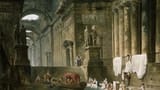 Hubert Robert - Ruins of a Roman Bath with Washerwomen