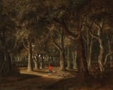 jan_looten__circle_of_-_wooded_landscape_with_a_hunter
