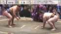 Sumo Hoshoryu vs Oho Natsu 2025 Day 3 Hatakikomi_thumb.jpg