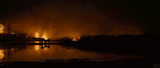 fire in the distance