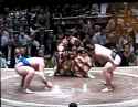 Asashoryu v Tochinoshin - Sumo Aki Day 2 September 14, 2009 oshidashi_thumb.jpg