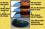 no earth buldge shadow means no earth buldge