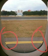 airplane window curved