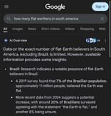 flat earth is growing in the southern hemi