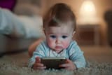 ai-generated-baby-using-smartphone-addiction-to-gadgets-photo (1)