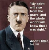 And then one day, for no reason at all, people voted Hitler into power