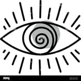 hypnotizing-eye-illustration-vector-on-a-white-background-2K4RN7D