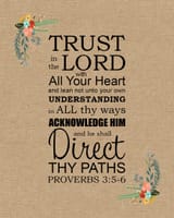 Trust in the Lord with all your heart