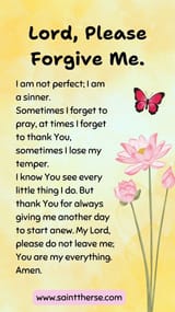 Lord, please forgive me