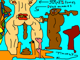 abstract surrealism project from the 6th grade