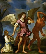 Guardian Angel protecting a child from the devil, by Bartolomeo Gennari