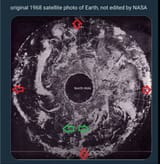 north pole hole flat earth nasa picture 1968