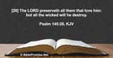 The Lord preserves all them that love Him2