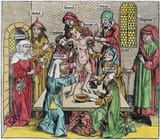 German_School_-_Circumcision_from_Liber_Chronicarum_by_Hartmann_Schedel_(1440-1514)_(later_colo_-_(MeisterDrucke-38705)
