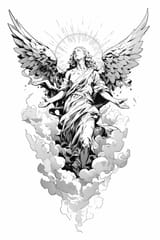 86 Unique Angel Tattoo Stencil Designs For a Timeless &amp; Divine Look