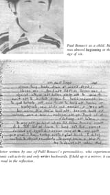 Franklin - Paul Bonacci Alter Personality Letter Memories