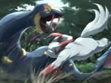 __zangoose_and_seviper_pokemon_drawn_by_itsudzumi__aea30e9e1819785c17bc7a934d262ad9