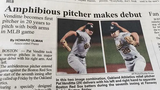 Amphibious pitcher makes debut