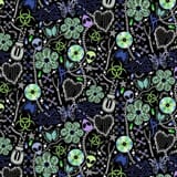 Cyber Y2K retro butterflies chains binary code CDs rave goth subculture