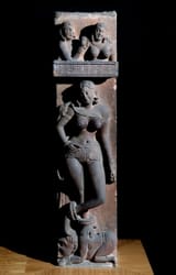 Indian_School_-_Hinduism_representation_of_a_Yakshini_(Yaksi)_spirit_of_nature_with_a_parrot_she_-_(MeisterDrucke-1005547)