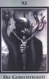 (Giger, H R - Baphomet Tarot) -11 - Die Gerechtigkeit