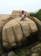 Giant Fist Rock With Normal Human for Reference