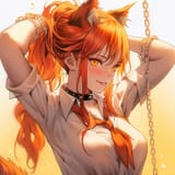 cheems_fox_girl_with_vibrant_orange_hair_tying_up__by_ameliafirefox_dg11a95-pre