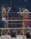 Sanklai Sitkru-Ott recovers from a caught kick with a teep to the hip (vs Singdam O Aukritt) Muay Thai_thumb.jpg